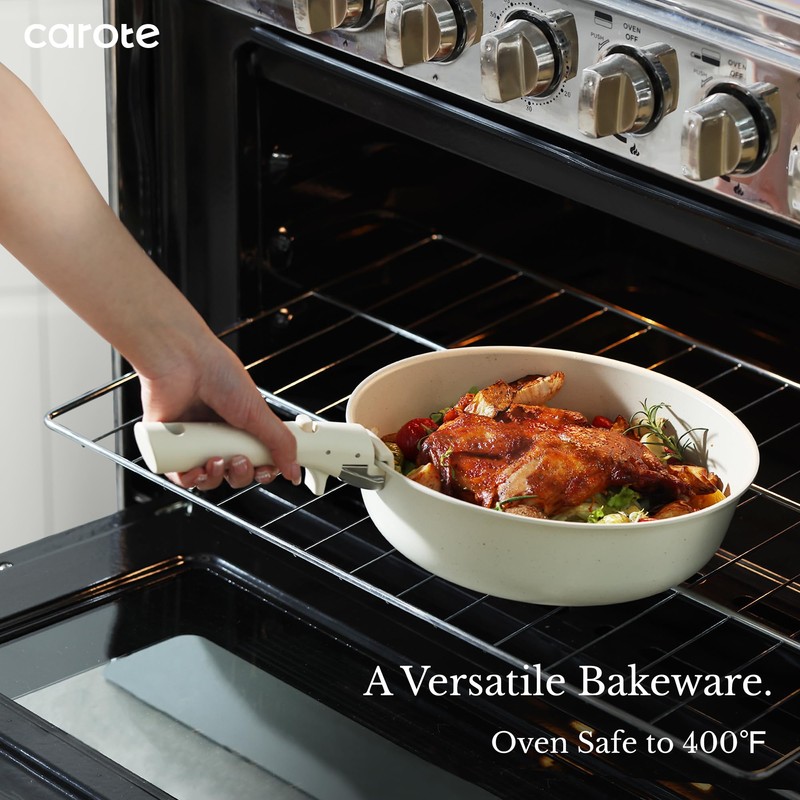 CAROTE 17pcs Pots and Pans Set, Nonstick Cookware Set Detachable
