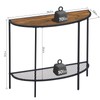 SAYGOER Console Table 2 Tier Narrow Entryway Table with Storage