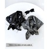 JENSVOIR Head Scarf for Women - Glossy Silver Metallic Shiny