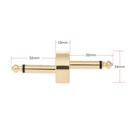 2 Pack 1/4 Inch 6.35mm Z Type Guitar Effect Pedal Coupler Connector Guitar Pedal Board Accessory
