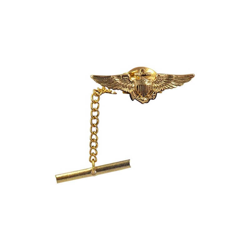Vanguard US Navy (USN) Aviator Tie Tac - Gold Clutch