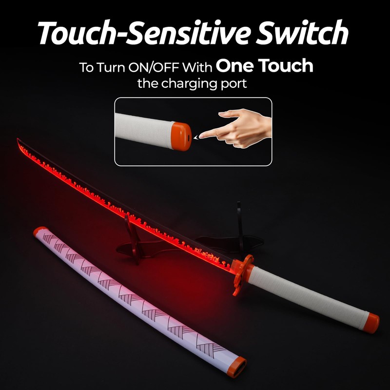 Zisu LED Glowing Anime Cosplay Sword Rengoku Sword - 40