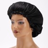 WENSIDUO Satin Hair Bonnet, Double Layer Adjustable Satin Sleep Bonnet