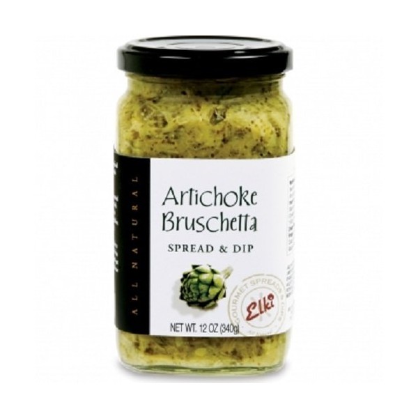 World Market Elki's Gourmet Artichoke Bruschetta - Artichoke Spread - Bruschetta Bread Spread - Bruschetta Spread - Italian Bruschetta Bread Spread - Made from Fresh and Natural Ingredients - 12 Ounce
