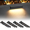 Kwinmyso 4-Packs 3W 7 Inch LED Hardscape Paver Lighting,12V AC/DC