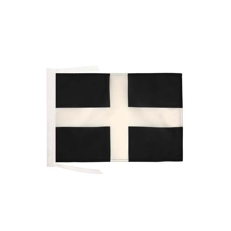 AZ FLAG Saint Piran's Flag 18'' x 12'' cords -