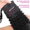 Seelaak Kinky Curly Human Hair Ponytail Extensions with Wrap Around