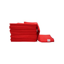 PACKLIFE Set DE PAÑOS DE Microfibra Rojo 40X40 12 PZAS
