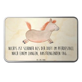 Mr. & Mrs. Panda Metal Tin Rectangular Horse Jumping Gift Lunch Box Farm Riding Container Storage Box Yard Animals Horse Owners