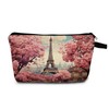 MoCaliduccious Eiffel Tower Makeup Bag Travel Cosmetic Bag For Paris Lovers Gift Small Cosmetic Bag