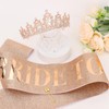 KEUKORZ Bride to be Girl Rose Gold Crown with Sash