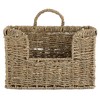 BSTKEY Natural Seagrass Wall Mounted Mail Organizer, Hand-woven Magazine Storage