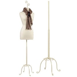 Boutique Ivory Metal Dressmaker Base (Form Not Included)