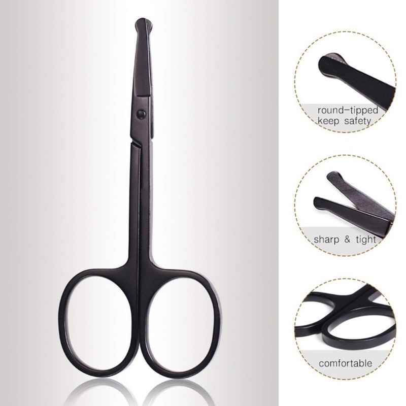 Beard Scissors/Nose Scissors /Mustache Comb Multi Functions Grooming Kit Gift