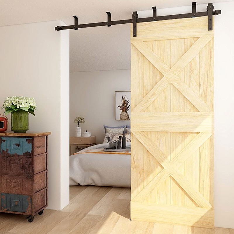 TSMST 10FT Ceiling Mount Sliding Barn Door Hardware Closet Track