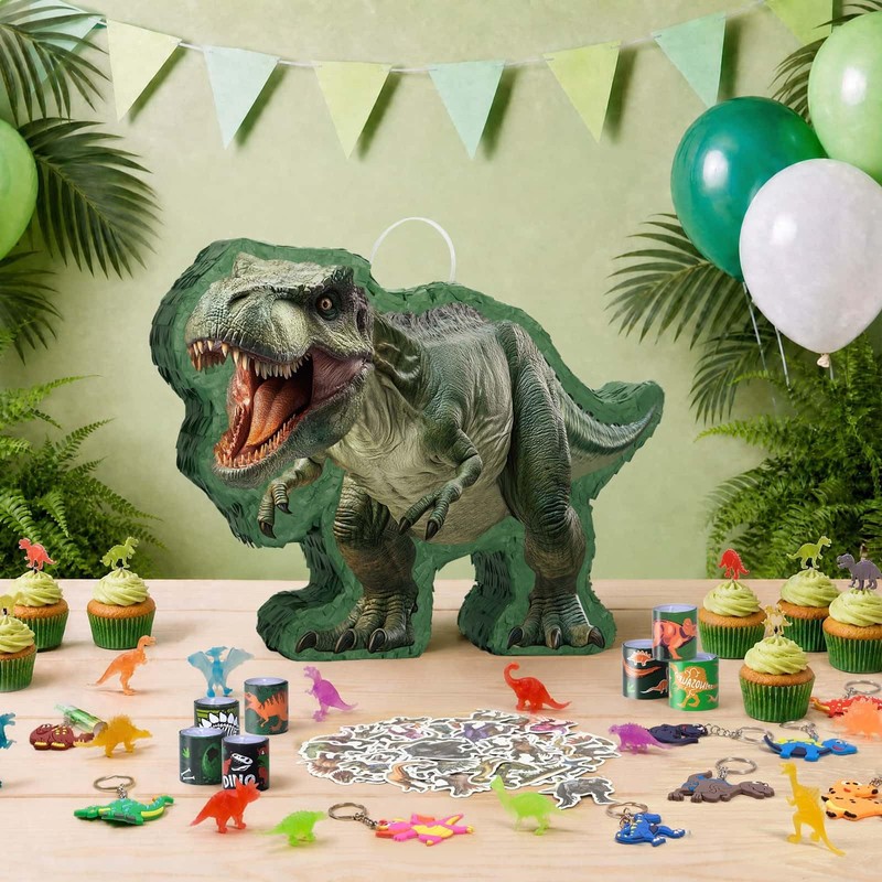 WERNNSAI Dinosaur Piñata 86 PCS Dinosaur Theme Party Supplies for