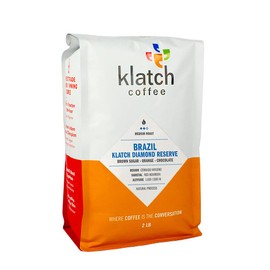 Klatch Coffee Brazil Klatch Diamond Reserve Medium Roast, 2 Pound, Whole bean