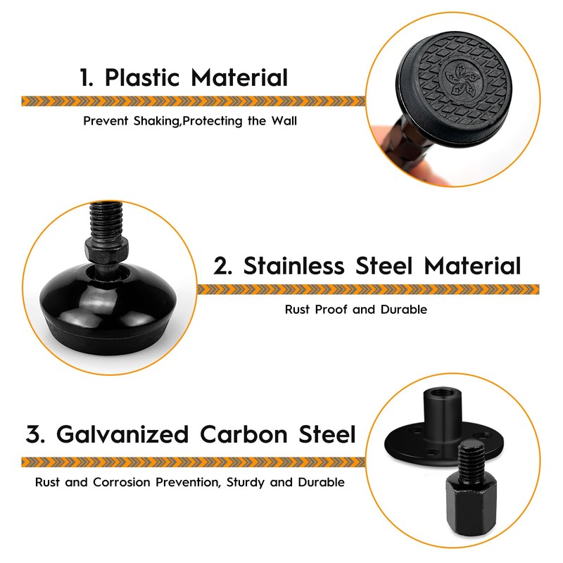 Pack of 4 Adjustable Bed Frame Headboard Stopper Anti Shake