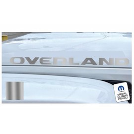 Decal Mods Jeep Gladiator Overland Hood Graphic Decal/Sticker fits Jeep Wrangler JL JT (2018-2024) Metallic Silver - CMS (Set of 2) | SJ8Y9