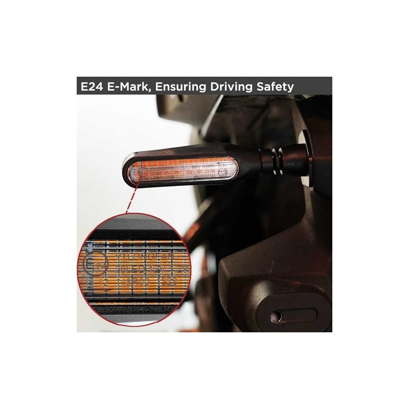 evermotor Motorcycle Indicator, Universal 12 V LED Indicator Motorcycle E