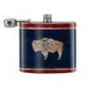 Rustic Distressed Wyoming State Flag Stainless Steel 5oz Hip Drink