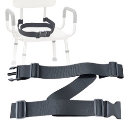 Elderly Shower Chair Seat Anti-Slip Belt, Universal Bath Bench Protection Strap Nursing Care Supplies for Disabled Patient Bedridden (1.9" W) (Black)