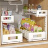 2 Pack 19IN Depth Under Sink Storage Organizer, Large 2-Tier