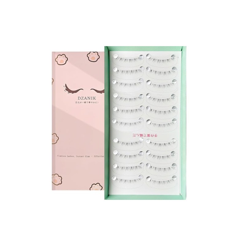DZANIK False Eyelashes Transparent Axis Set of 10 Pairs (3