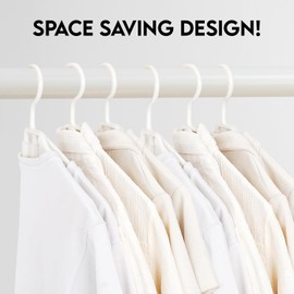 Foldable Clothes Hangers | Portable Plastic Clothes Hangers | Space Saving Design | Lightweight Travel Accessories - 10 PACK