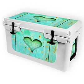 MightySkins (Cooler Not Included) Skin Compatible with RTIC 45 Cooler (2017 Model) - Heartwood | Protective, Durable, and Unique Vinyl Decal wrap Cover | Easy to Apply | Made in The USA