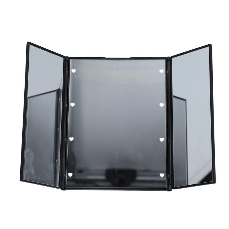 3 Folds Lighted Vanity Makeup Mirror LED Light Table Mirror