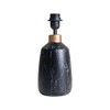 MiniSun Modern Copper Caped Black Marble Effect Table Lamp Base