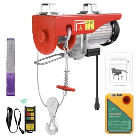 1540 lbs Electric Hoist, 110V Electric Winch with Wireless Remote Control, 40ft Single Cable Lifting Height & Pure Copper Motor, for Garage Factory Warehouse