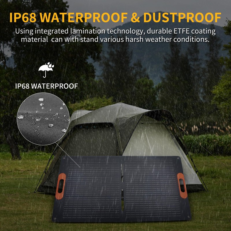 VLAIAN 100W Portable Solar Panel for Power Station Generator,100 Watt