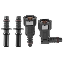 A ABSOPRO Fuel Line Connector Hose Coupling 25/64 Inch 9.89 mm SAE to 13/32 Inch 10.5 mm Connector Fuel Hose Set of 2