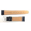 NewLife 20mm Black Leather Watchband | Square Crocodile Alligator Grain,