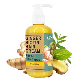 ​GZE Ginger Biotin Hair Cream Anti-Hair Fall Miracle Cream Natural Ingredients for Faster Growth, Stronger Roots & Silkier Hair