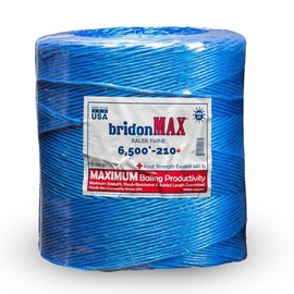 Bridon MAX® Baler Twine WR210 x 6,500' – Blue Premium Strength Agricultural Twine – Made in USA – Single Spool for Large Square Bales