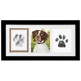 Xylitic Dog Paw Print Kit Keepsake, Pet Paw Print Impression Kit with No Toxic Clay and No Mess Ink Pad, Wood Pet Memorial Picture Frame, Dog Memorial Gifts for Pet Lovers