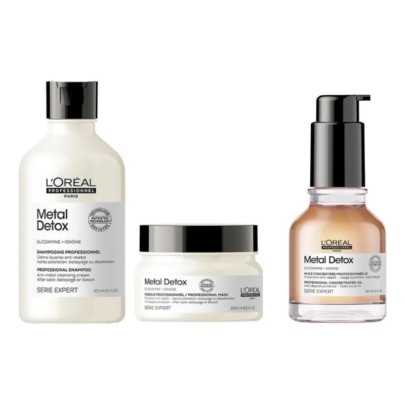 Loreal Metal Detox Shampoo 300ml + Masc 250ml + Serum