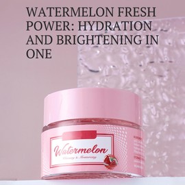 2PC Watermelon Moisturizer, Watermelon Moisture Soothing Gel Cream, Moisturizing Firming Cream, Aufhellend und Feuchtigkeitsspendend, Leicht und Nicht Klebrig, für alle Hauttypen Geeignet