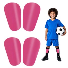 2 Pairs Mini Shin Guards Youth Soccer Tiny Shin Protective Pads Small Shin Guards Miniature Shin Pads Professional Protection for Soccer Players Toddlers Kids (Hot Pink)