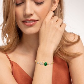 Clearine Cat Bracelet Crystal Charm Cute Adjustable Bracelet for Animal Lovers Women Girls, Crystal, No gemstone
