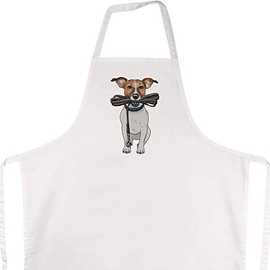Azeeda 'Jack Russell Holding Lead' Unisex Cooking Apron (AP00035759)