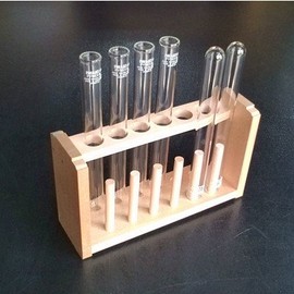 Test tube holder (wood) diameter 0.7 inches (18 mm) for 6 pieces