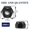 1/4-20 Nylon Insert Hex Lock Nuts 100Pcs 304 Stainless Steel
