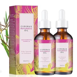 2PCS Cyperus Rotundus Oil, Aceite Natural de Cyperus Rotundus para Depilación, Reduce el Crecimiento del Vello Corporal, Calma e Hidrata la Piel, para