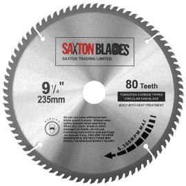 TCT23580T Saxton TCT Circular Wood Saw Blade 235mm x 30mm Bore x 80T for Bosch Makita Dewalt