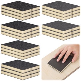 YOUNGSAY Pack of 18 Sanding Sponge Fine, Wet and Dry Use Sanding Sponge, 60/80/100/120/180/220 Reusable Sanding Sponge Wood and Metal