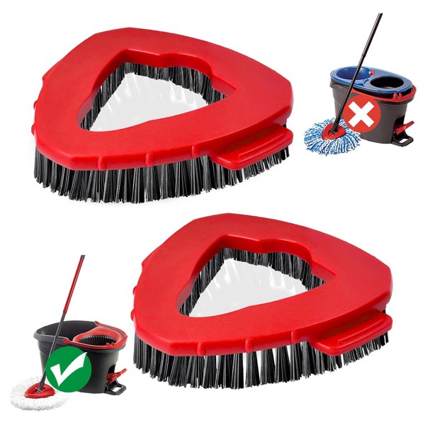 Scrub Brush, 2 Pcs Spin Mop Scrub Brush Head Compatible